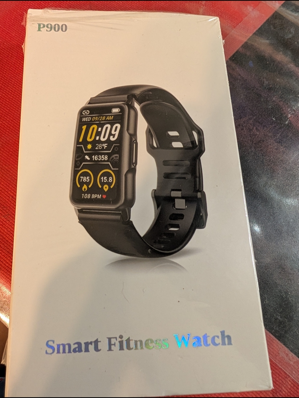 Smart Fitness Watch - Black Silicone Band